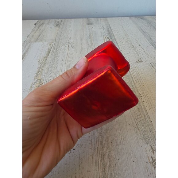 Expresso coffee machine glass ornament red glitter Xmas tree - Picture 8 of 9